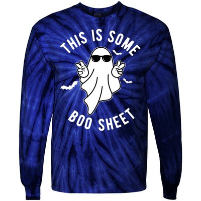 This Is Some Boo Sheet Ghost Funny Halloween Tie-Dye Long Sleeve Shirt