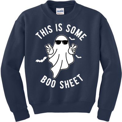 This Is Some Boo Sheet Ghost Funny Halloween Kids Sweatshirt