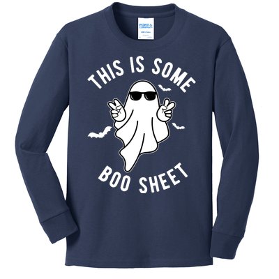 This Is Some Boo Sheet Ghost Funny Halloween Kids Long Sleeve Shirt