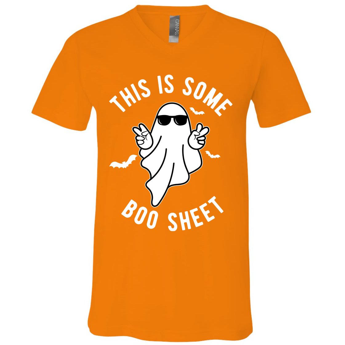 This Is Some Boo Sheet Ghost Funny Halloween V-Neck T-Shirt