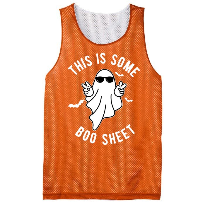 This Is Some Boo Sheet Ghost Funny Halloween Mesh Reversible Basketball Jersey Tank