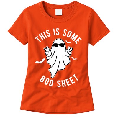 This Is Some Boo Sheet Ghost Funny Halloween Womens T-Shirt