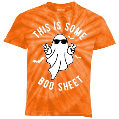 This Is Some Boo Sheet Ghost Funny Halloween Kids Tie-Dye T-Shirt