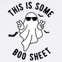 This Is Some Boo Sheet Ghost Funny Halloween Garment-Dyed Sweatshirt