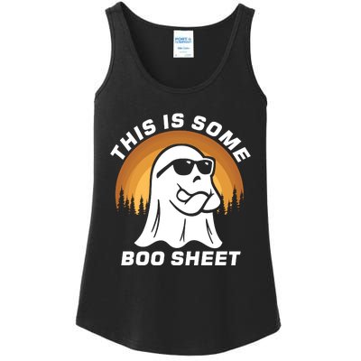 This Is Some Boo Sheet Funny Halloween Ghost Boo Costume Ladies Essential Tank