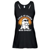 This Is Some Boo Sheet Funny Halloween Ghost Boo Costume Ladies Essential Flowy Tank