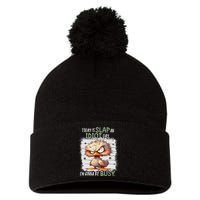 Today Is Slap An Idiot Day IM Gonna Be Busy Funny Quote Pom Pom 12in Knit Beanie