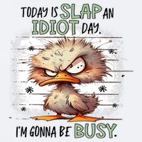 Today Is Slap An Idiot Day IM Gonna Be Busy Sueded Cloud Jersey T-Shirt