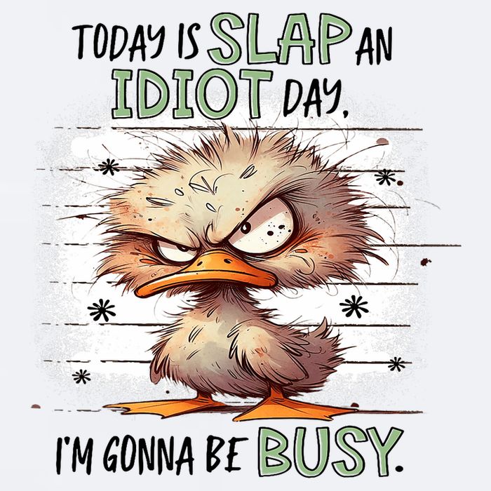 Today Is Slap An Idiot Day IM Gonna Be Busy Sueded Cloud Jersey T-Shirt