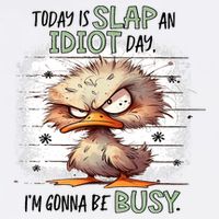 Today Is Slap An Idiot Day IM Gonna Be Busy Poster