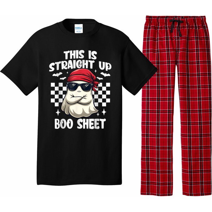 This Is Straight Up Boo Sheet Funny Halloween Pajama Set