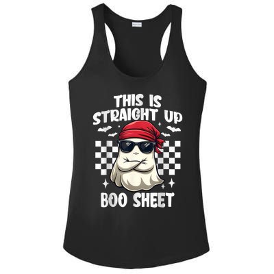 This Is Straight Up Boo Sheet Funny Halloween Ladies PosiCharge Competitor Racerback Tank