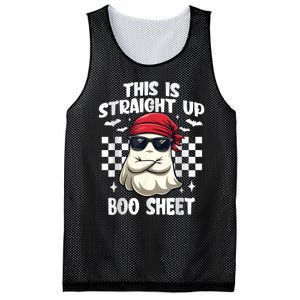 This Is Straight Up Boo Sheet Funny Halloween Mesh Reversible Basketball Jersey Tank