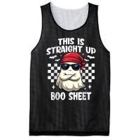 This Is Straight Up Boo Sheet Funny Halloween Mesh Reversible Basketball Jersey Tank