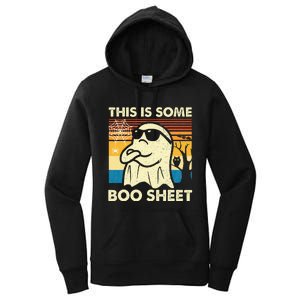 This is Some Boo Sheet Ghost Retro Funny Halloween Women's Pullover Hoodie