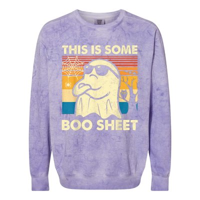 This Is Some Boo Sheet Ghost Retro Funny Halloween Colorblast Crewneck Sweatshirt