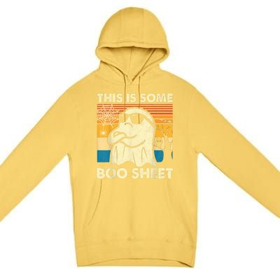 This Is Some Boo Sheet Ghost Retro Funny Halloween Premium Pullover Hoodie