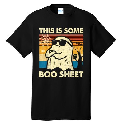 This Is Some Boo Sheet Ghost Retro Funny Halloween Tall T-Shirt