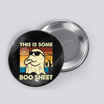 This Is Some Boo Sheet Ghost Retro Funny Halloween Button