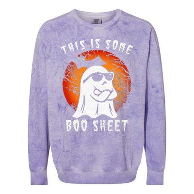 This Is Some Boo Sheet Halloween Ghost Funny Gifts Colorblast Crewneck Sweatshirt