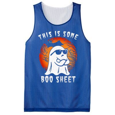 This Is Some Boo Sheet Halloween Ghost Funny Gifts Mesh Reversible Basketball Jersey Tank