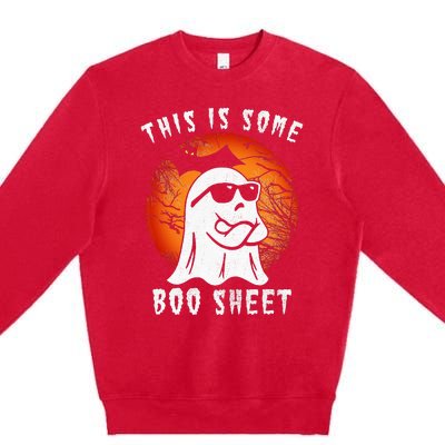 This Is Some Boo Sheet Halloween Ghost Funny Gifts Premium Crewneck Sweatshirt