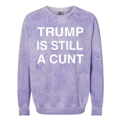 Trump Is Still A Cunt Colorblast Crewneck Sweatshirt