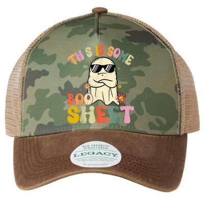 This Is Some Boo Sheet Groovy Ghost Funny Halloween Costume Legacy Tie Dye Trucker Hat