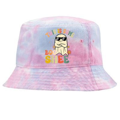 This Is Some Boo Sheet Groovy Ghost Funny Halloween Costume Tie-Dyed Bucket Hat