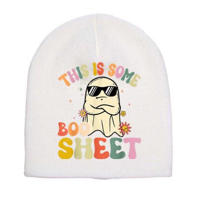 This Is Some Boo Sheet Groovy Ghost Funny Halloween Costume Short Acrylic Beanie