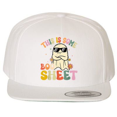 This Is Some Boo Sheet Groovy Ghost Funny Halloween Costume Wool Snapback Cap