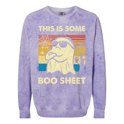 This Is Some Boo Sheet Ghost Retro Funny Halloween Colorblast Crewneck Sweatshirt