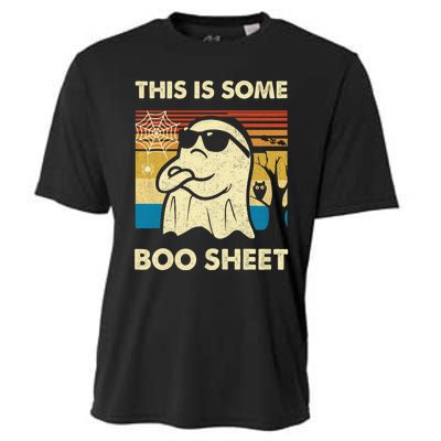 This Is Some Boo Sheet Ghost Retro Funny Halloween Cooling Performance Crew T-Shirt