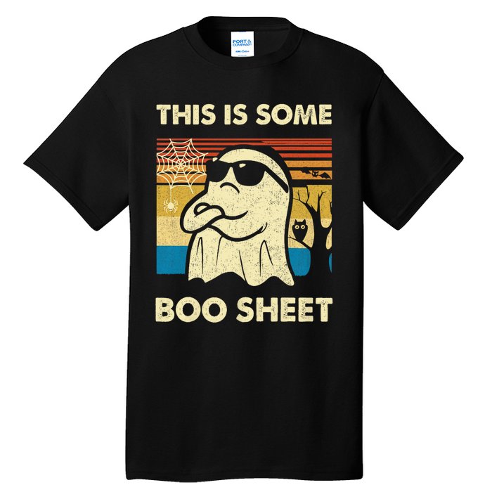 This Is Some Boo Sheet Ghost Retro Funny Halloween Tall T-Shirt