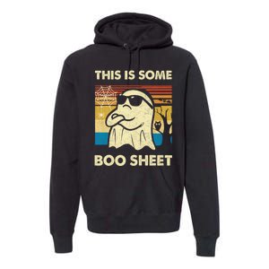 This Is Some Boo Sheet Ghost Retro Funny Halloween Premium Hoodie