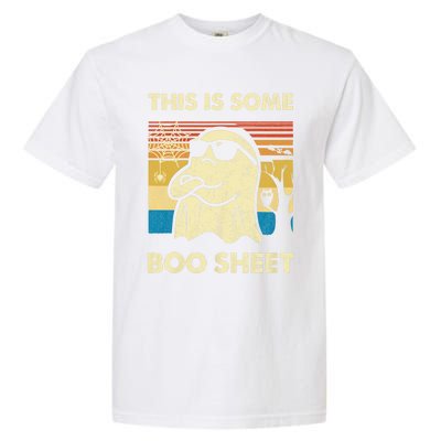 This Is Some Boo Sheet Ghost Retro Funny Halloween Garment-Dyed Heavyweight T-Shirt