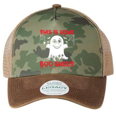 This Is Some Boo Sheet Funny Halloween Ghost Gift Legacy Tie Dye Trucker Hat