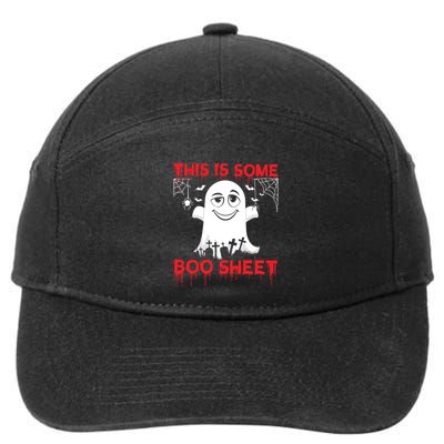 This Is Some Boo Sheet Funny Halloween Ghost Gift 7-Panel Snapback Hat