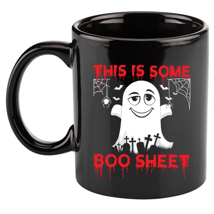 This Is Some Boo Sheet Funny Halloween Ghost Gift 11oz C Handle Ceramic Mug