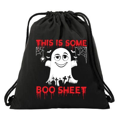 This Is Some Boo Sheet Funny Halloween Ghost Gift Drawstring Bag