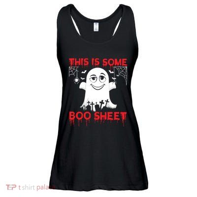This Is Some Boo Sheet Funny Halloween Ghost Gift Ladies Essential Flowy Tank