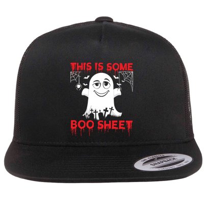This Is Some Boo Sheet Funny Halloween Ghost Gift Flatbill Hat
