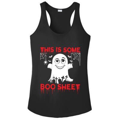 This Is Some Boo Sheet Funny Halloween Ghost Gift Ladies PosiCharge Competitor Racerback Tank