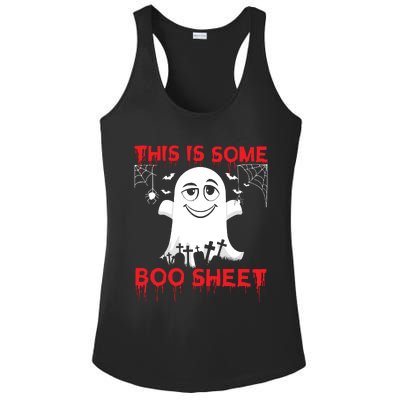 This Is Some Boo Sheet Funny Halloween Ghost Gift Ladies PosiCharge Competitor Racerback Tank