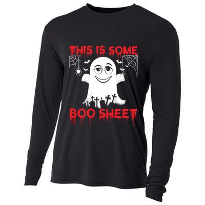 This Is Some Boo Sheet Funny Halloween Ghost Gift Cooling Performance Long Sleeve Crew