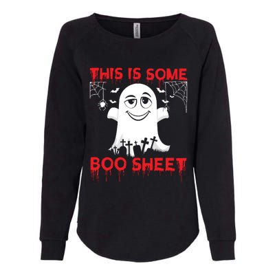 This Is Some Boo Sheet Funny Halloween Ghost Gift Womens California Wash Sweatshirt