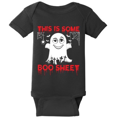 This Is Some Boo Sheet Funny Halloween Ghost Gift Baby Bodysuit