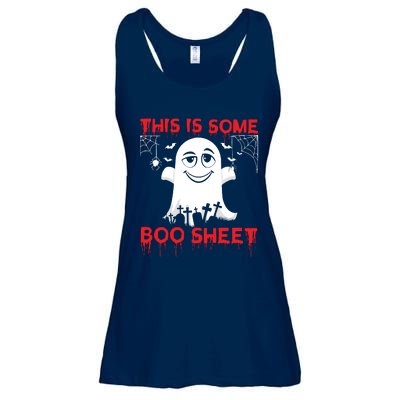 This Is Some Boo Sheet Funny Halloween Ghost Gift Ladies Essential Flowy Tank