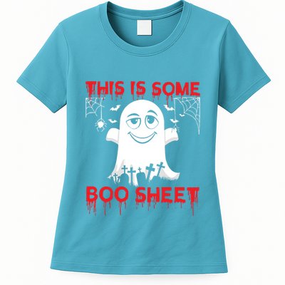 This Is Some Boo Sheet Funny Halloween Ghost Gift Womens T-Shirt