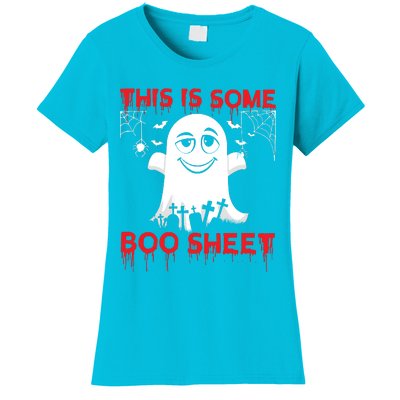 This Is Some Boo Sheet Funny Halloween Ghost Gift Women's T-Shirt